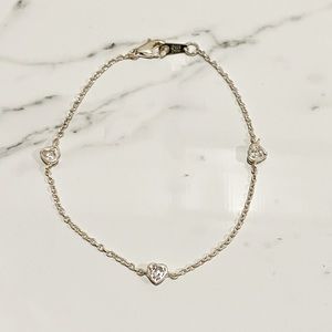 Silver heart bracelet